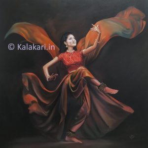 Girl dancing painting